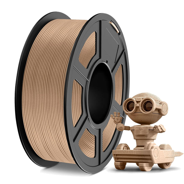 【MOQ:3 rolls】JAYO 3D Wood PLA Printer Filament 1.75mm 1.1KG 15% Real Wood Fibers Dimensional Accuracy +/- 0.02mm Fits Most FDM 3D Printers