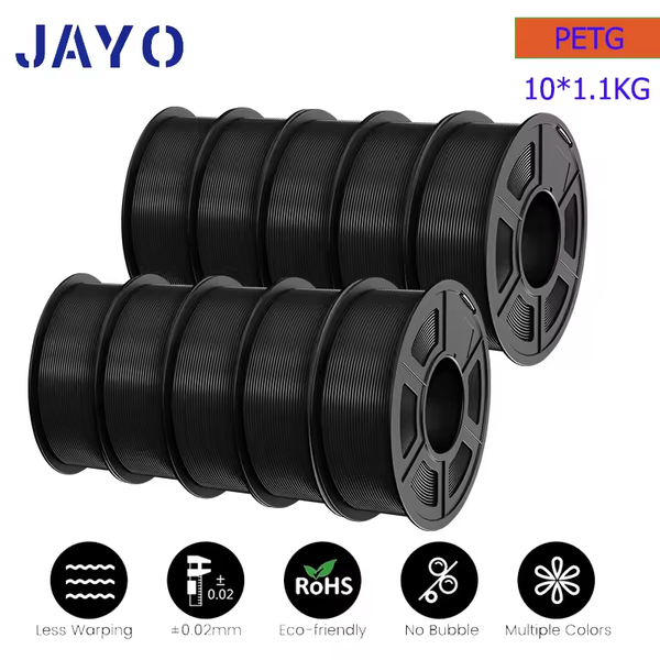 ⚡Limited Time Clearance Sale In The USA——JAYO PLA+ 1.1KG*10 Rolls 3D Printing Filament Bundle