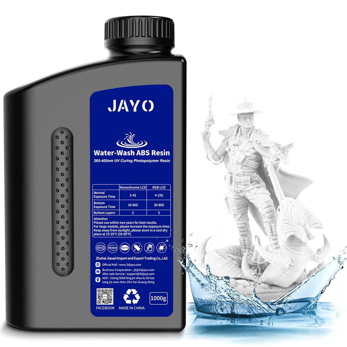 JAYO ABS-Like Water Washable  Resin 1KG 3D Printing Photopolymer Resin